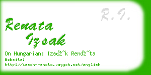 renata izsak business card